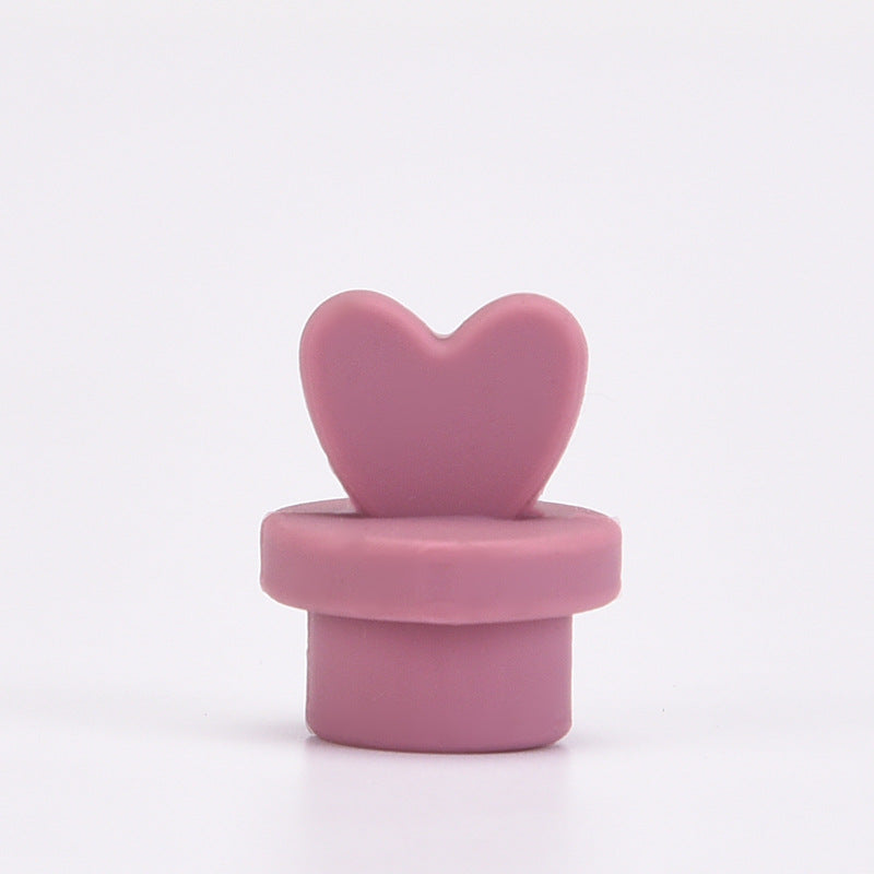 Wholesale Silicone Love Straw Cup Decorative Love Seal Plug